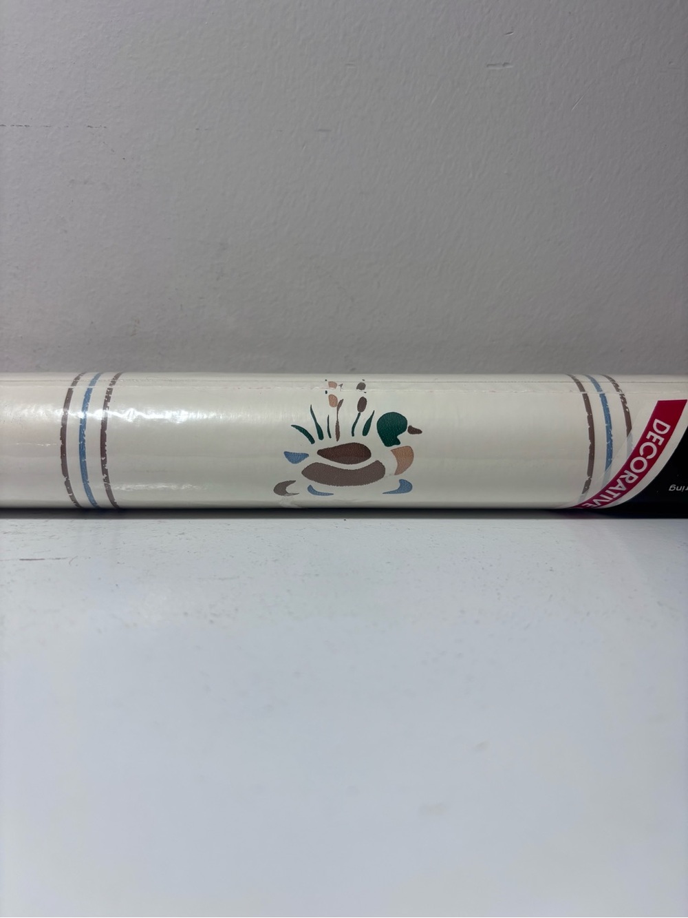Rubbermaid Con-Tact Self-Adhesive Plastic Decoy Duck Print Vintage